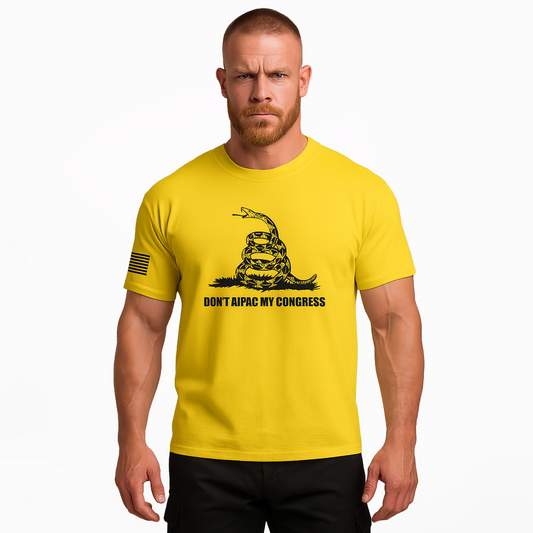 Don't Aipac My Congress T-Shirt | Yellow on Black